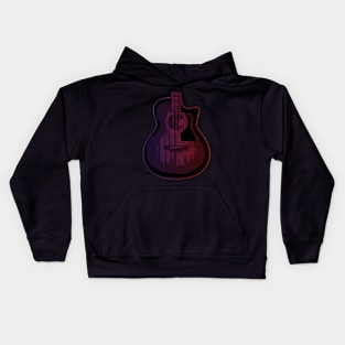 Guitar art | Red Purple Kids Hoodie